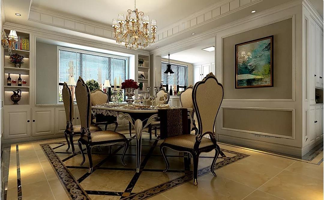 城市人家装饰170平四室两厅简欧风格