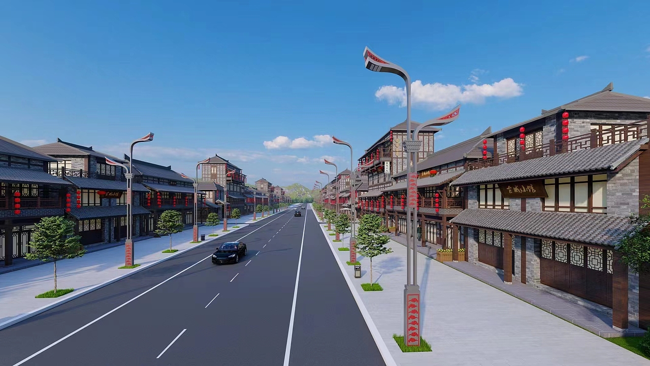 市政道路双臂路灯（图ZMzcwODk2Njg0） - 环境/建筑摄影 - 站酷设计师世博光电景观灯原创素材 - 站酷ZCOOL