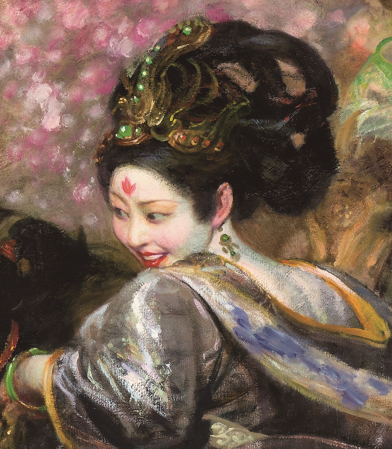 油画作品《春光》