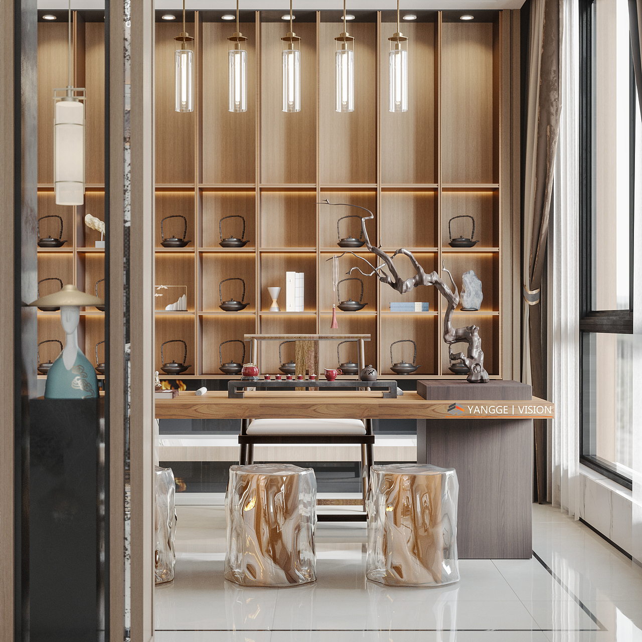 中式客厅（图ZMjA0MDYxNjg4） - 家装设计 - 站酷设计师画图小哥原创素材 - 站酷ZCOOL