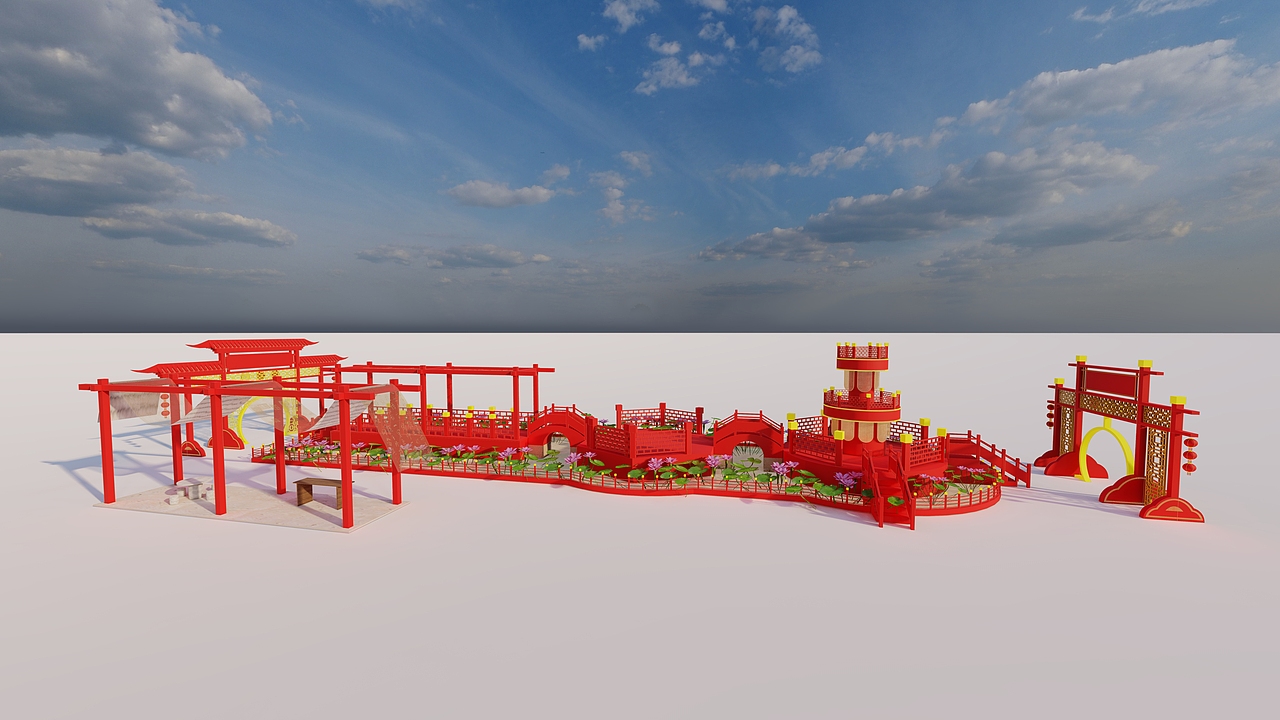 春节中国风美陈|空间|展陈设计|姚海欣_原创作品-站酷(zcool)