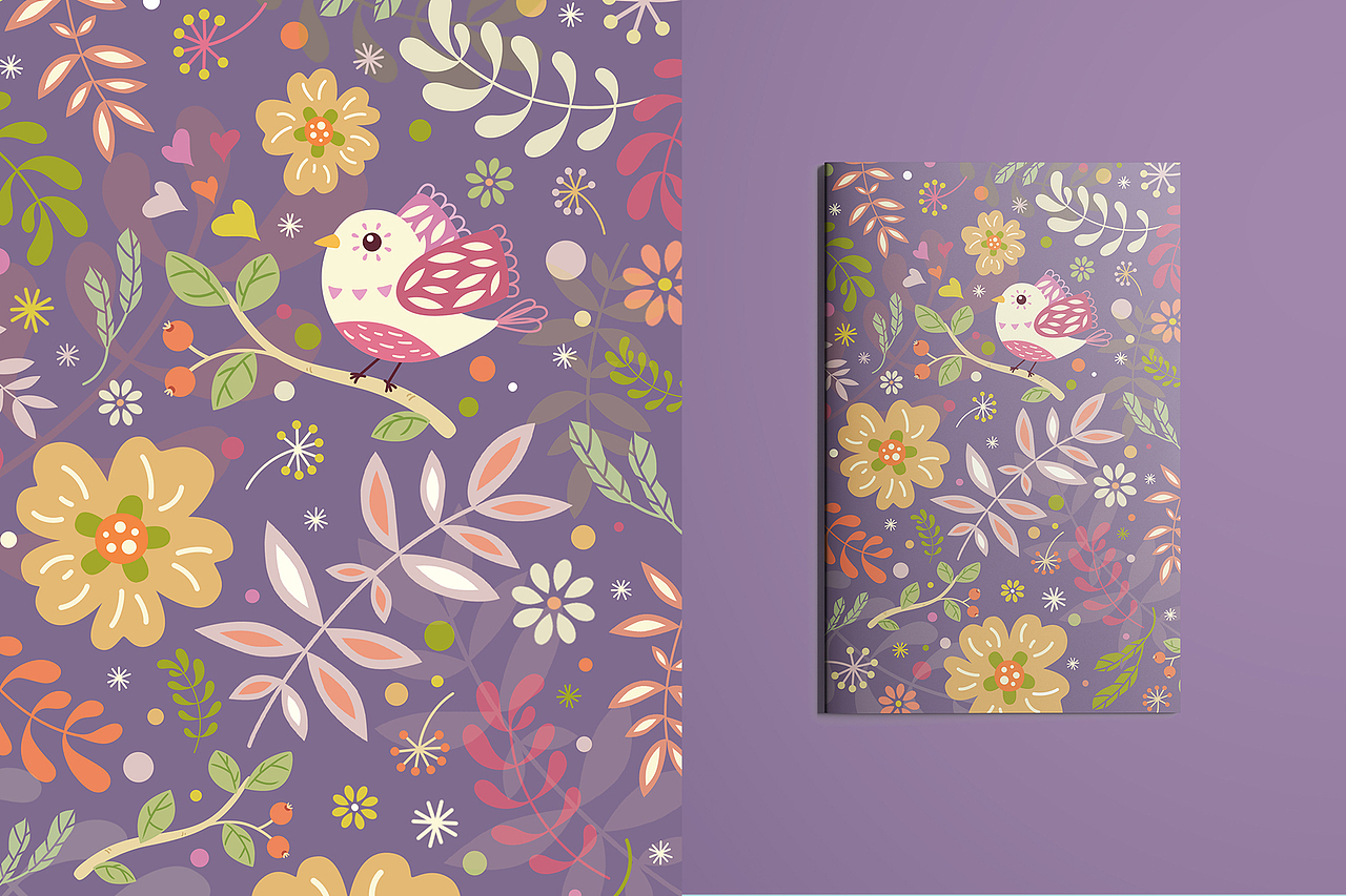 “鸟语花香”笔记本（图ZMTg2NTk4NzI0） - 商业插画 - 站酷设计师zhangyuyio原创素材 - 站酷ZCOOL