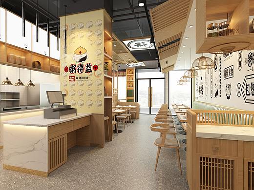 青岛特色餐饮店包子铺粥铺快餐店装修设计