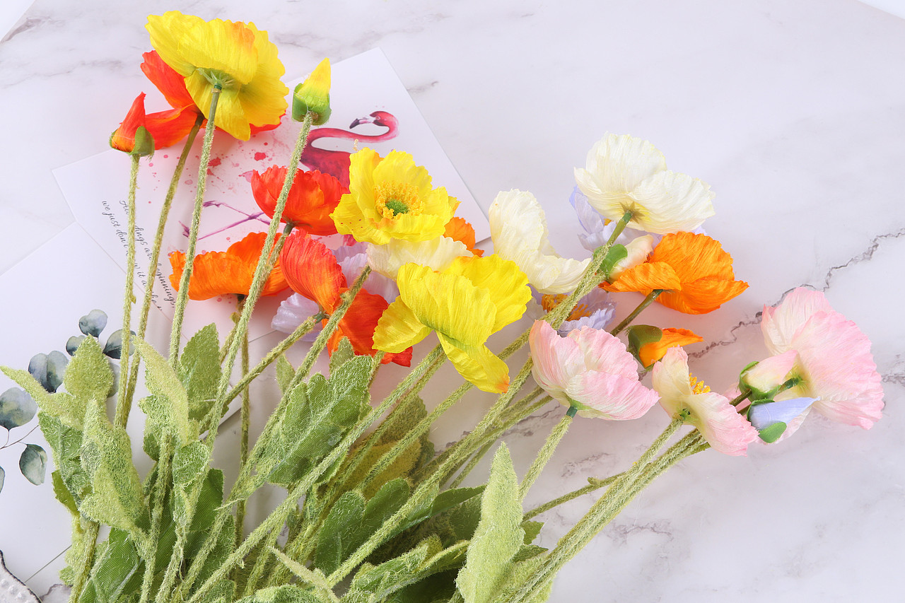 B10鲜花园艺\C02-仿真花果\V06仿真虞美人X1