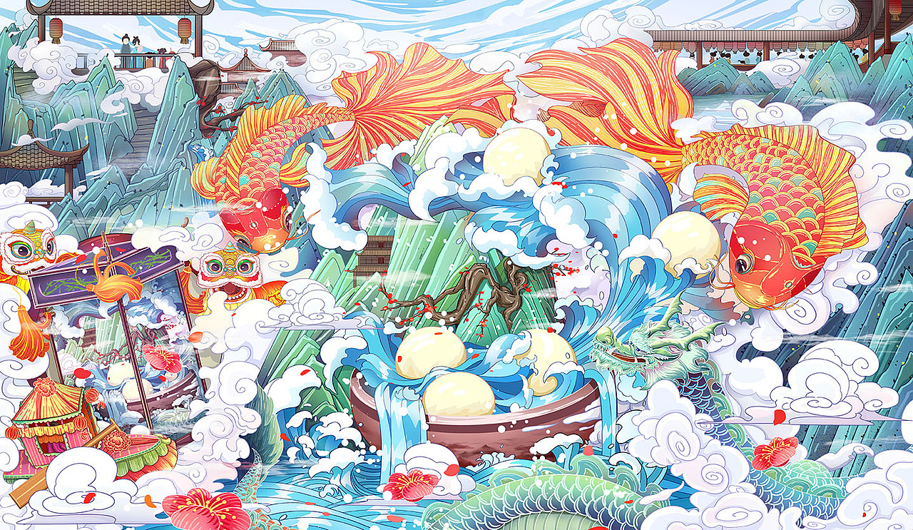 元宵节插画