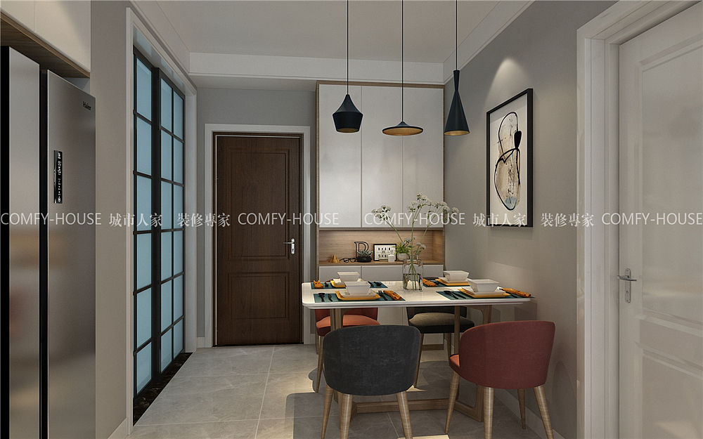 世茂天城现代风格装修效果图，济南人家装饰公司