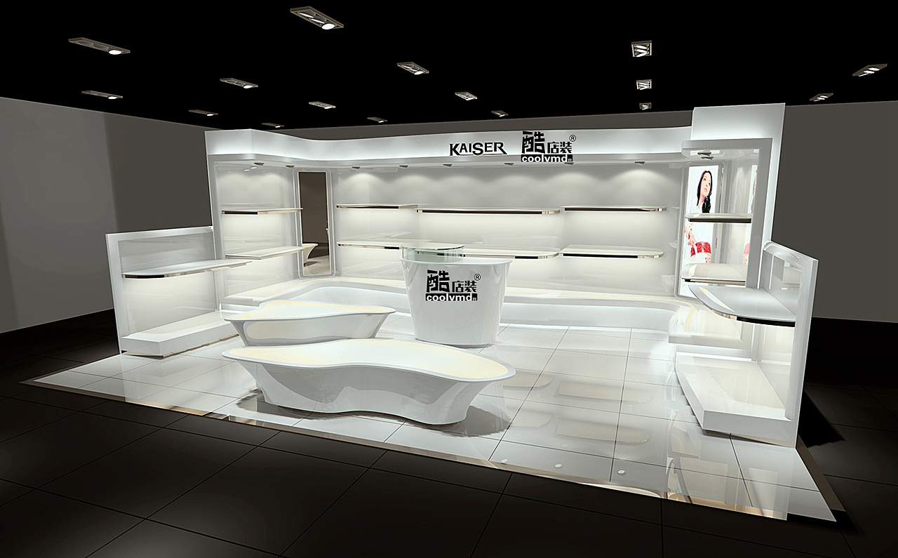 凯撒皮具皮包男包女包店铺男鞋女鞋专卖店装修展柜设计