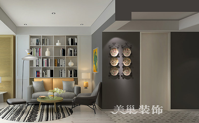 华润悦府50平方两室两厅装修效果图——沙发布局