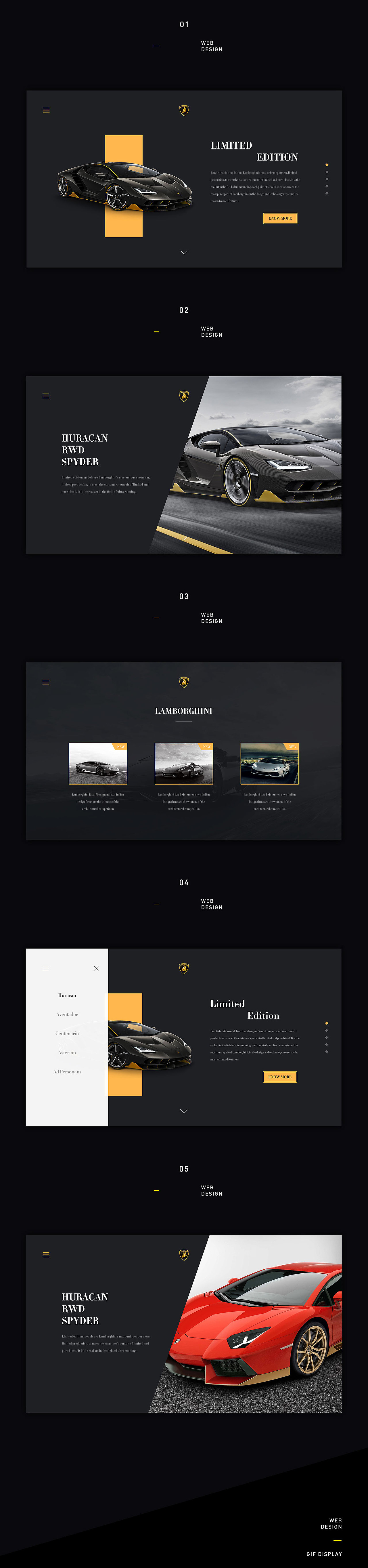 WEB DESIGN LANBORGHINI（图ZNzI4NTU0NTI=） - 其他网页 - 站酷设计师Endeavors原创素材 - 站酷ZCOOL