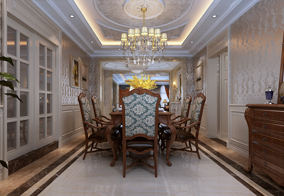 石家庄融创中心217平米简欧风格装修效果图