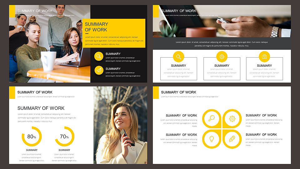 【欧美网页】黑黄时尚简约大气年终总结汇报模板3