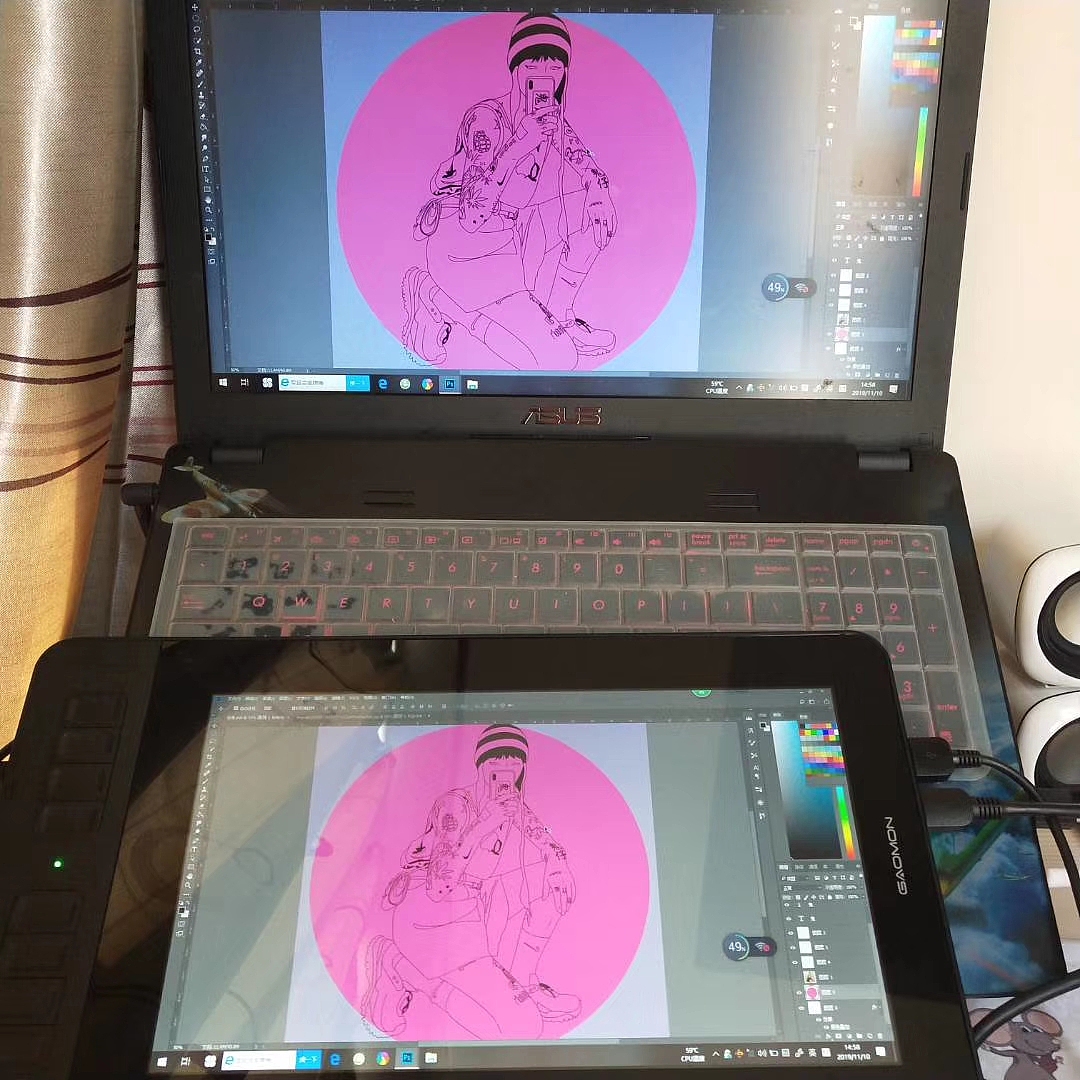 潮流穿搭插画人物