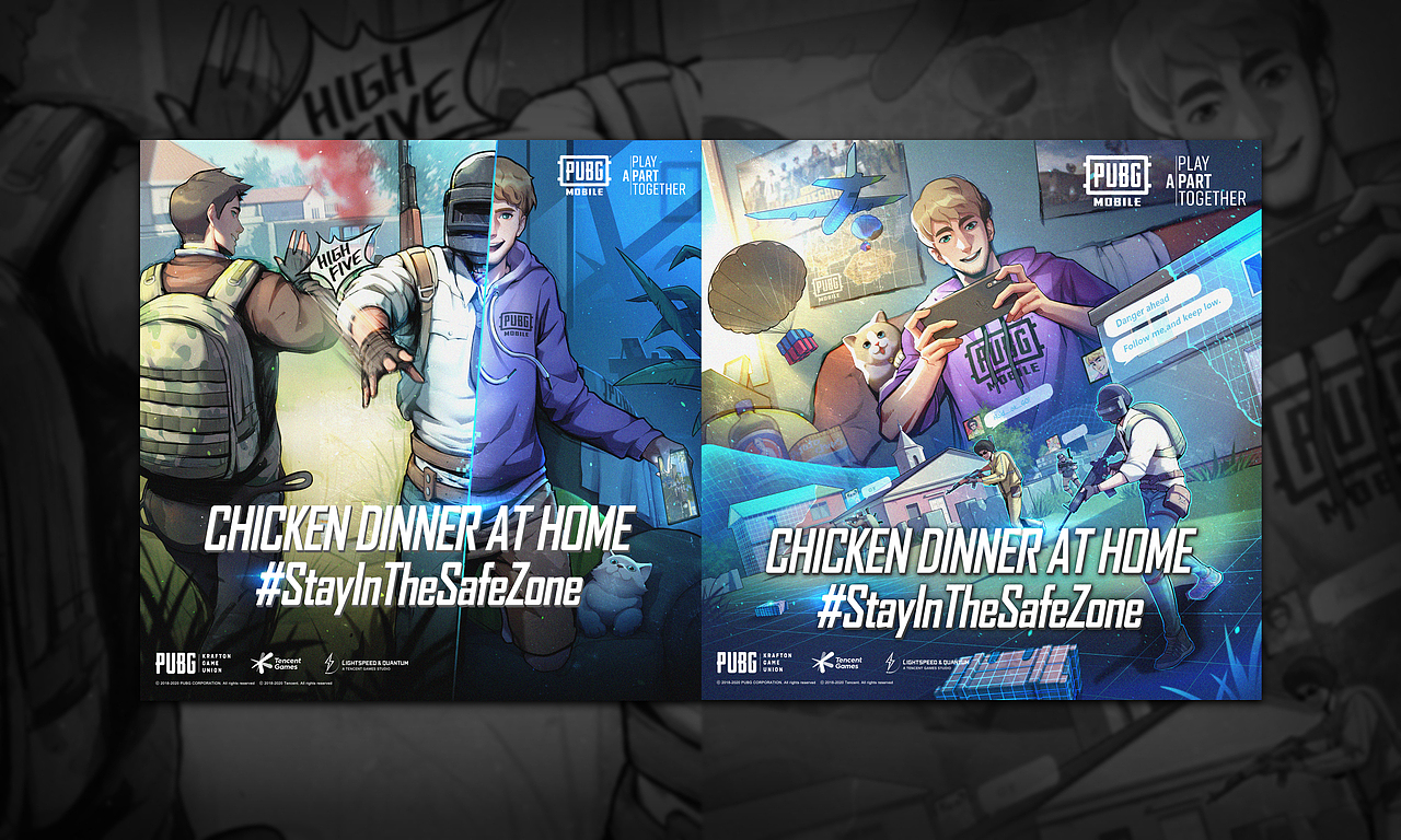 PUBG MOBILE 【待在安全区】KV（图ZMjA4MzM1MTg4） - 商业插画 - 站酷设计师YOUNGIKE原创素材 - 站酷ZCOOL