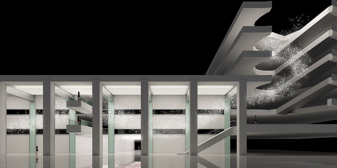 场地比较大用剖面作效果