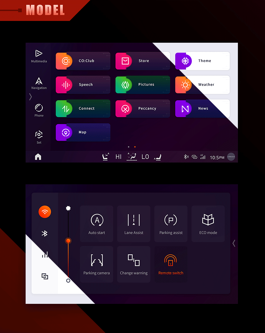 领克汽车UI设计《耀PRO》（图ZMTI2MTA1ODc2） - 主题/皮肤 - 站酷设计师LRZ_原创素材 - 站酷ZCOOL