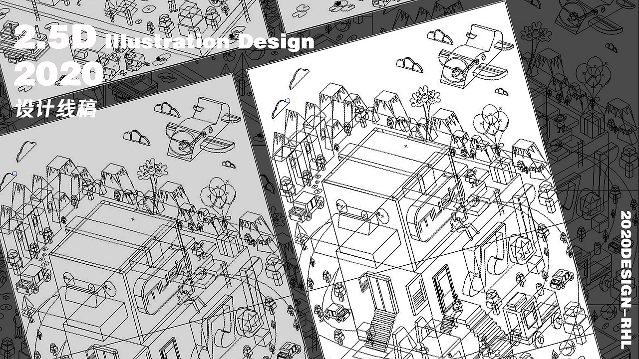 2.5D插画设计（图ZMjM0MDAzNTcy） - 创作习作 - 站酷设计师海龙龙龙lon原创素材 - 站酷ZCOOL