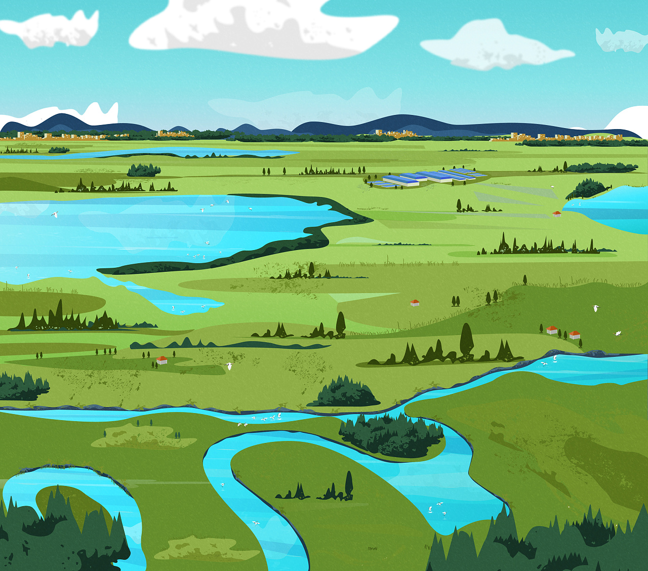 牧场|插画|商业插画|六幺四 - 原创作品 - 站酷 (zcool)