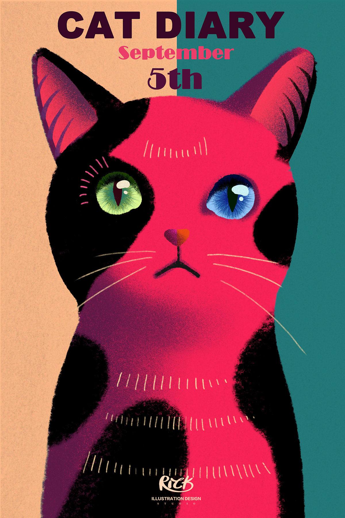 Cat Diary2（图ZMTI3OTc5Mjgw） - 商业插画 - 站酷设计师RICK迁原创素材 - 站酷ZCOOL