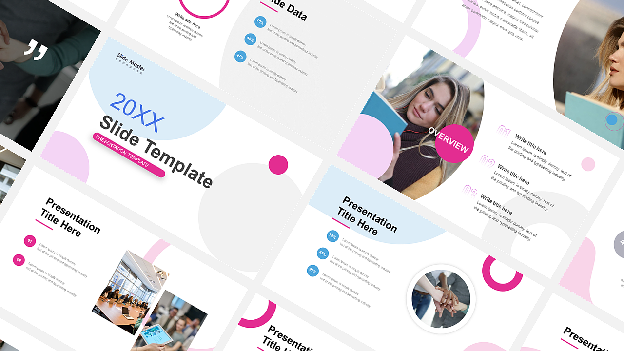 简美潮流时尚风商务通用PPT模板