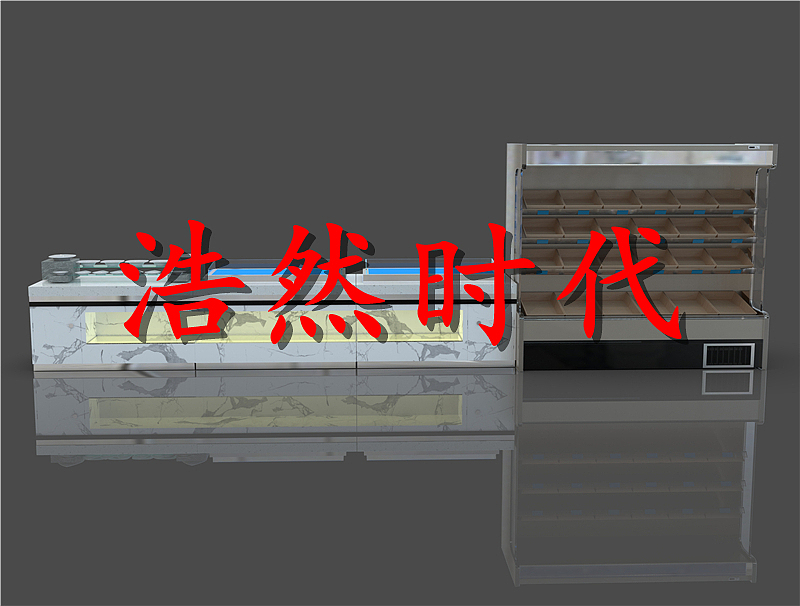餐厅移动大理石自助餐台