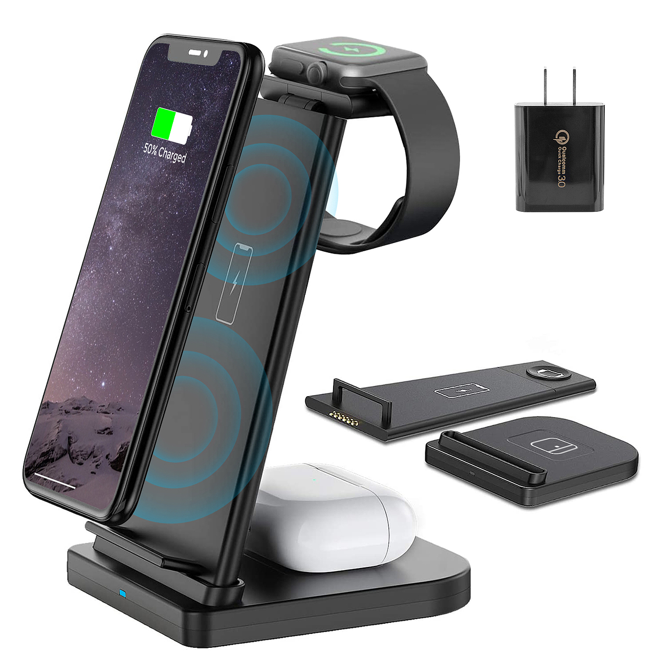 三合一无线充美规 A+（图ZMjMwMDg5MjQ0） - 电商 - 站酷设计师玖SAN原创素材 - 站酷ZCOOL