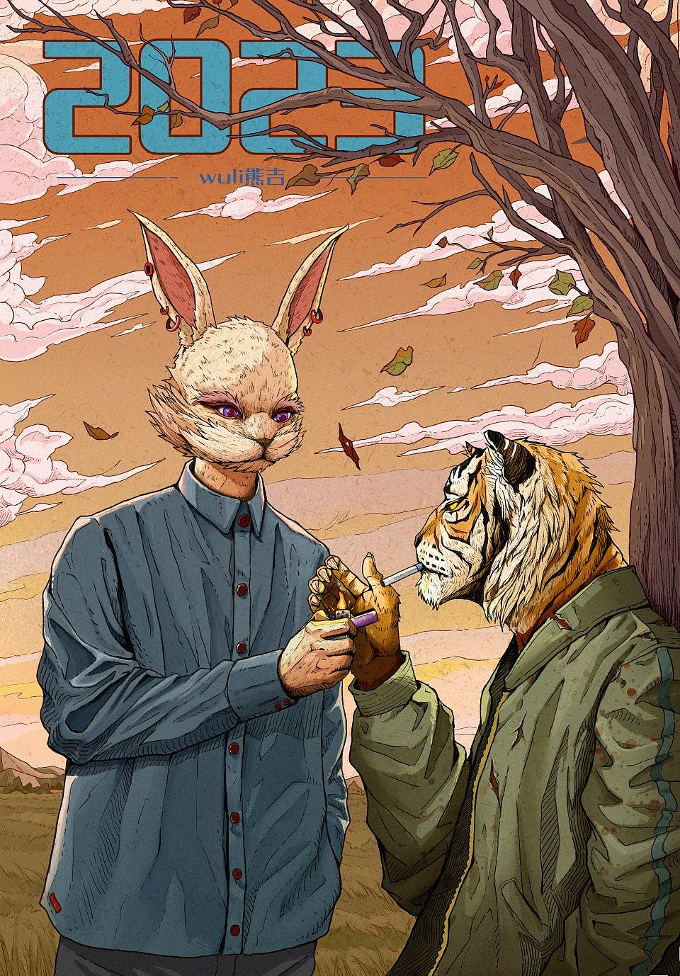 两张兔子（图ZMzI3NDgzNjA0） - 商业插画 - 站酷设计师wuli熊吉原创素材 - 站酷ZCOOL