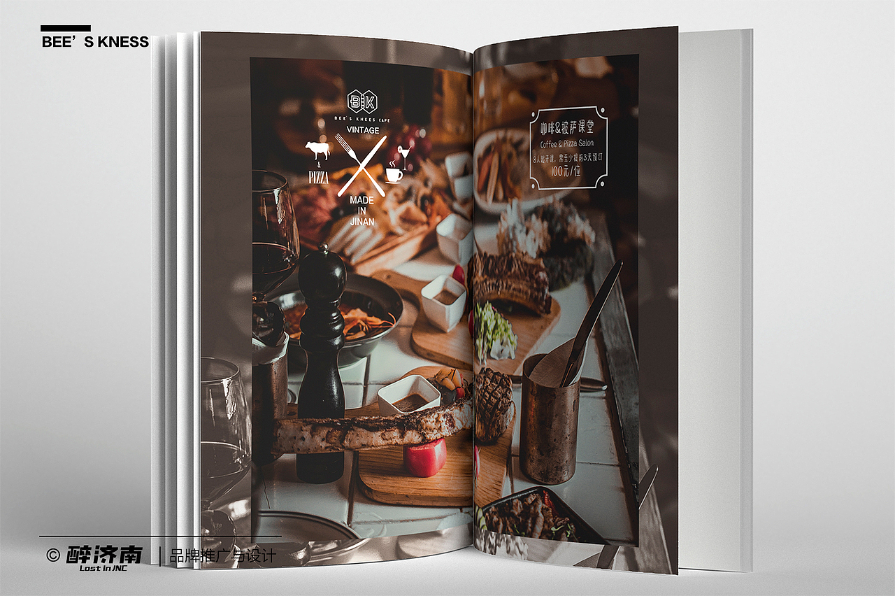 BEE'S KNESS 菜单设计（图ZODQzNzE0MjQ=） - 书籍/画册 - 站酷设计师画画的黑胖子原创素材 - 站酷ZCOOL