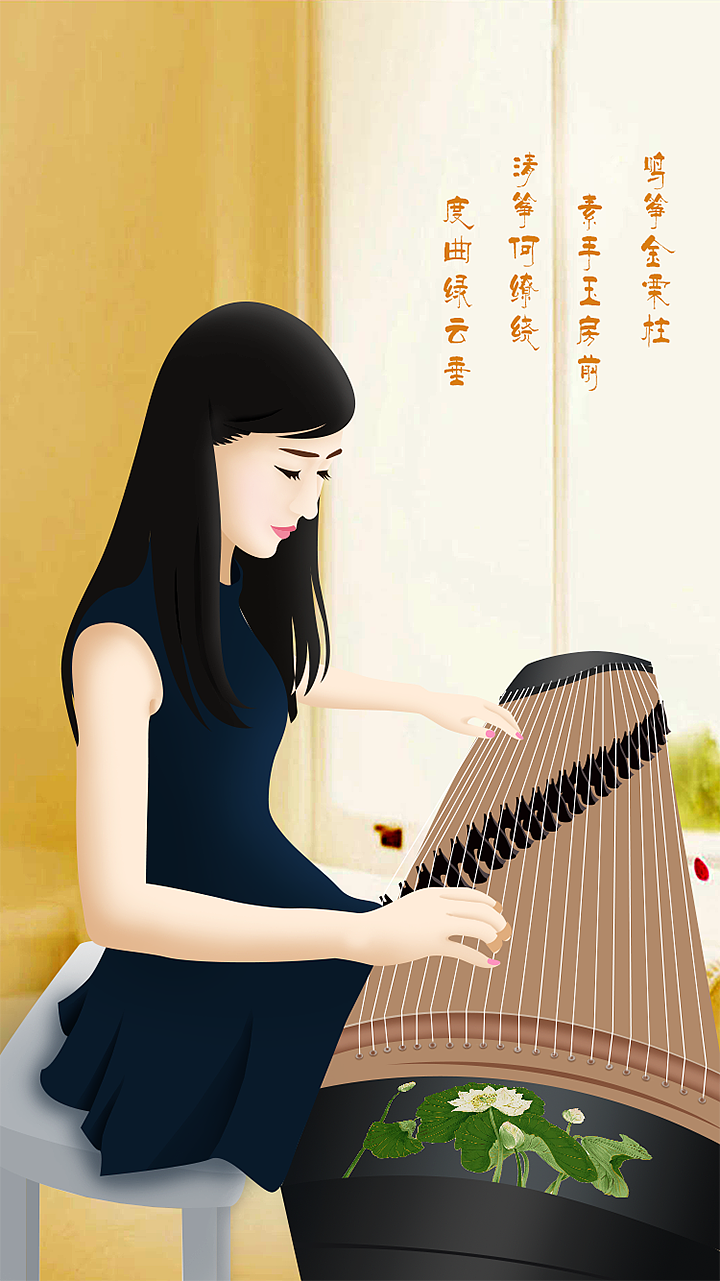 女孩插画（图ZOTA2ODQ0NDg=） - 创作习作 - 站酷设计师anpei安原创素材 - 站酷ZCOOL