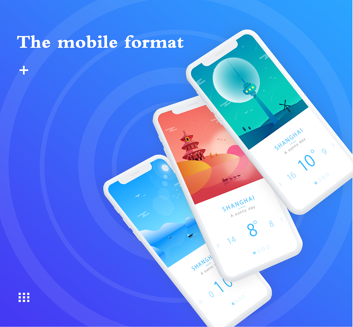 手机扁平化界面UI设计 移动端APP风景天气插画设计（图ZMTM4MDUzNTAw） - APP界面 - 站酷设计师夜里的萤火虫原创素材 - 站酷ZCOOL