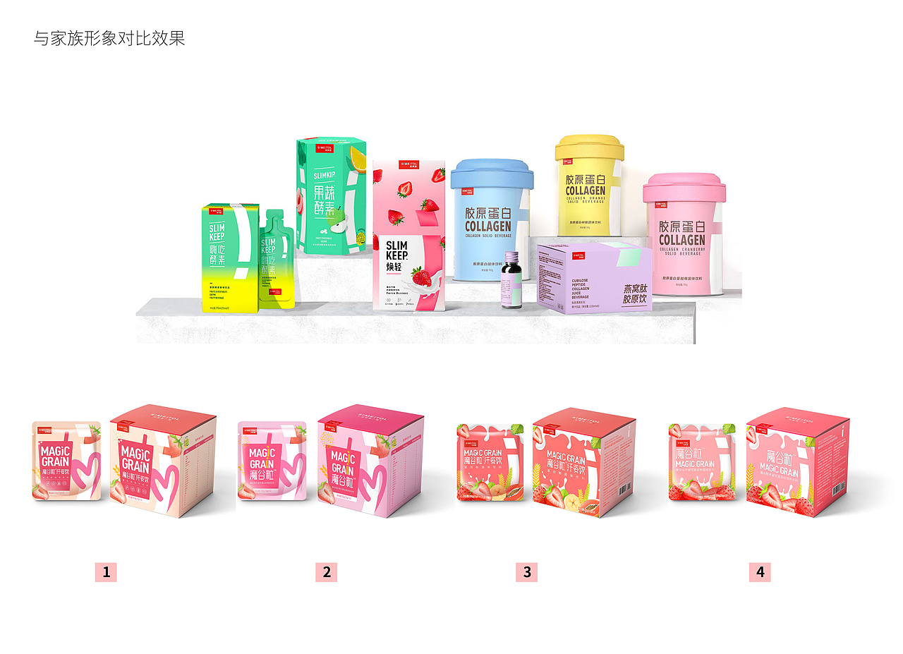 多款代餐奶昔包装设计提案 | 益生菌 | 减肥系列（图ZMjMyODIyMTAw） - 包装 - 站酷设计师FreyaYiu原创素材 - 站酷ZCOOL