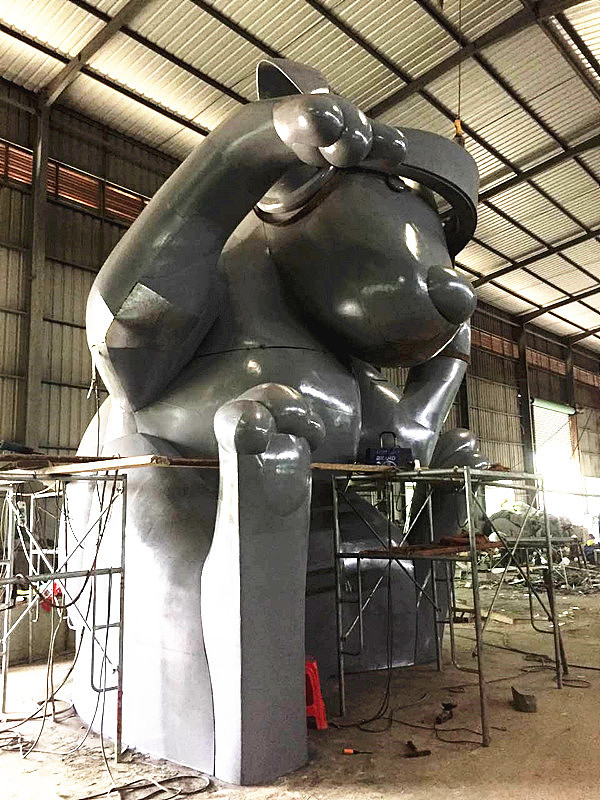 【纵象塑品】爱心狗大型雕塑