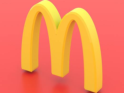 金拱门三维logo练习