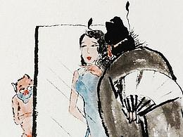 馗馗的日常～半禅匠人的美作《钟馗照镜子》