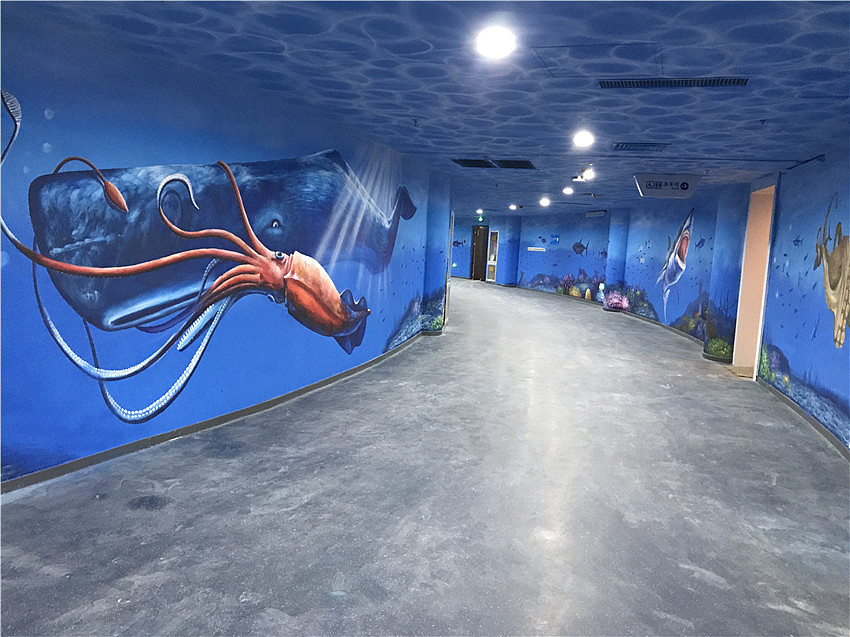 海洋馆彩绘-海洋馆墙绘素材