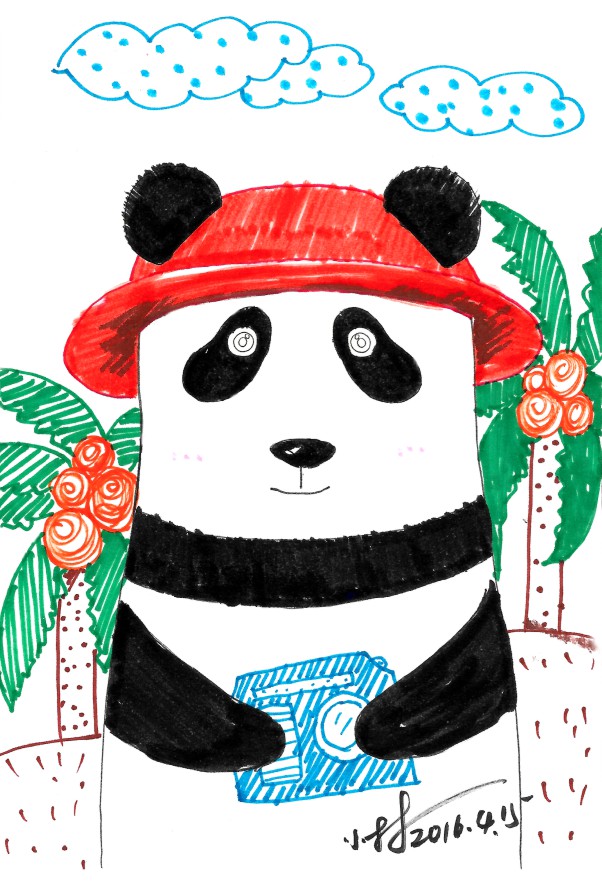 大熊猫创意绘画作品图片
