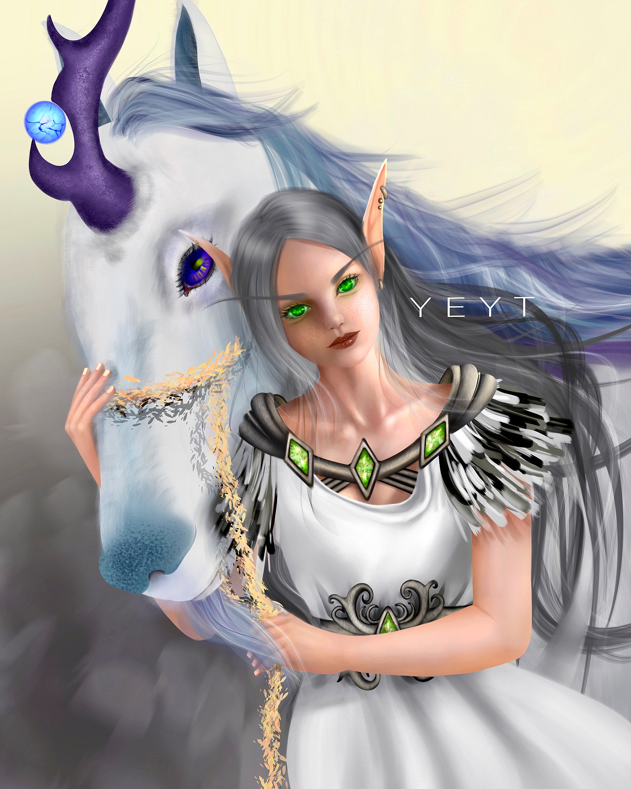 0原创作品插画游戏原画游戏壁纸游戏美宣cg血精灵魔兽世界wow游戏插画