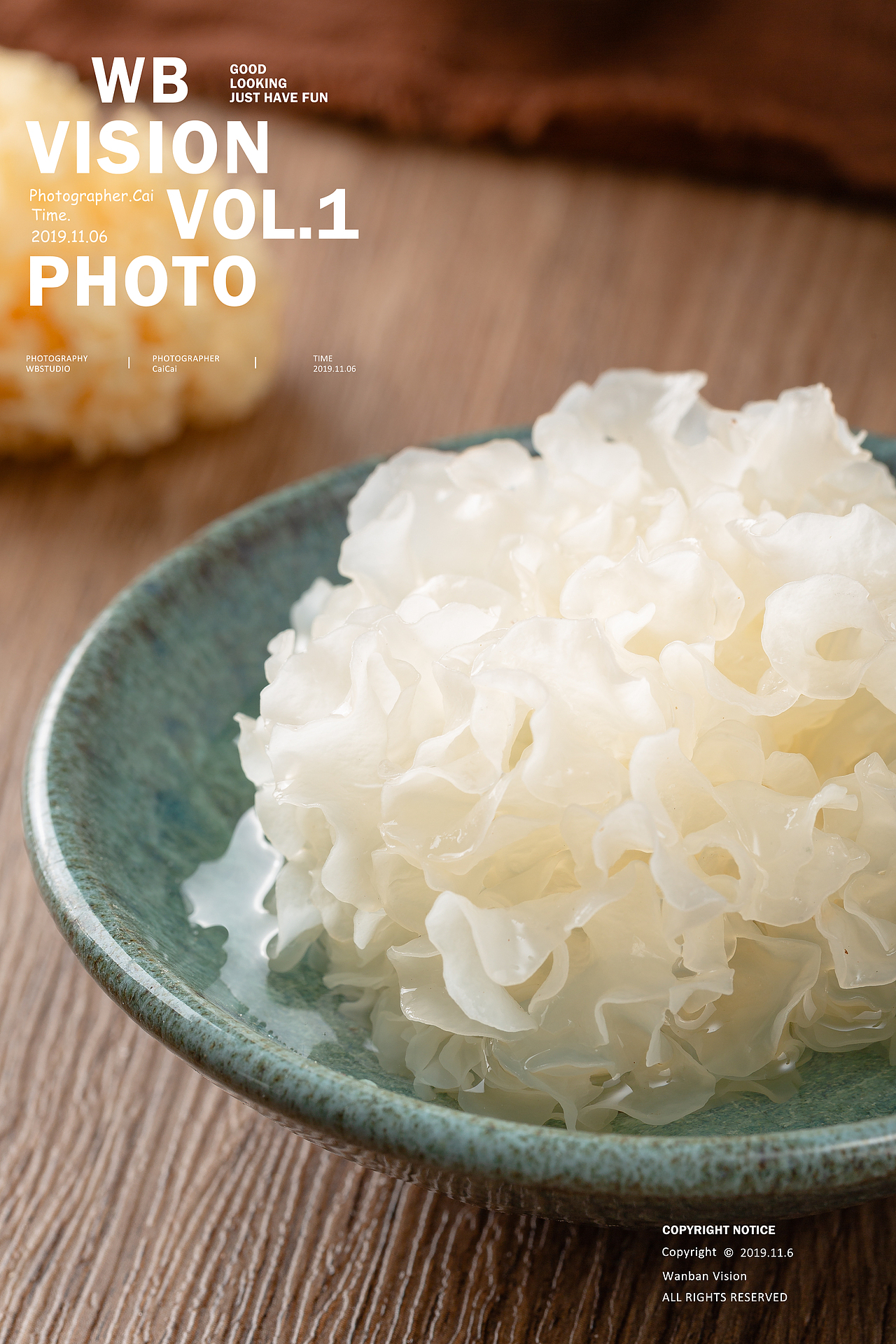 鹰嘴豆和银耳拍摄