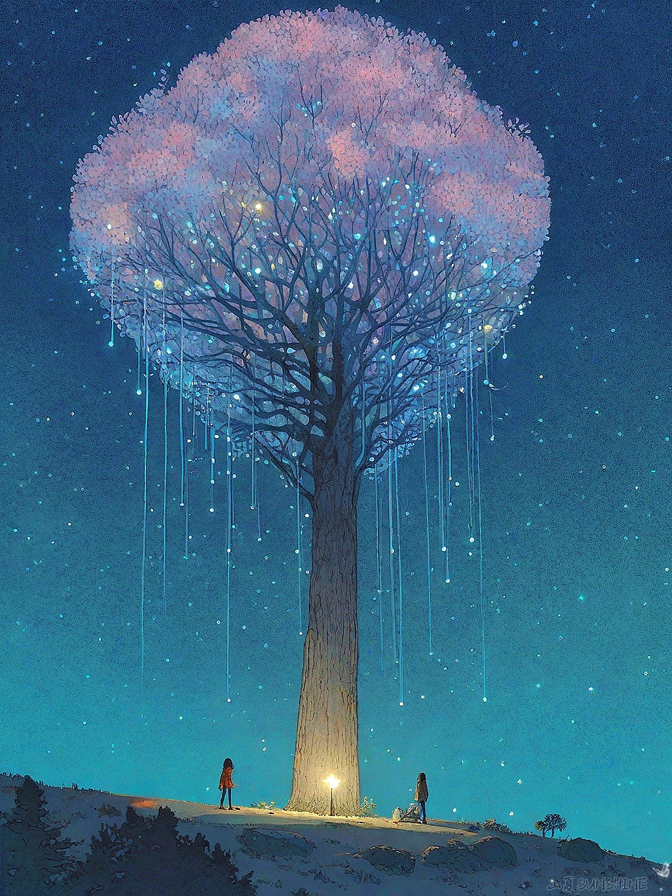 绘本故事｜清夜无尘，华枝流光（图ZMzgwMDU0MTI0） - 绘本 - 站酷设计师山夏SUNSHINE原创素材 - 站酷ZCOOL