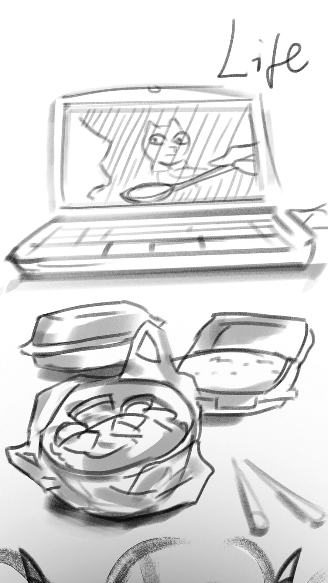 Life（图ZMTE3MDM1MDMy） - 单幅漫画 - 站酷设计师GoatDevil原创素材 - 站酷ZCOOL