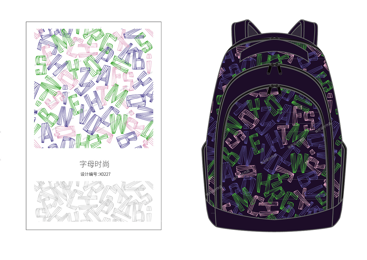 面料设计-背包部分（图ZMTYzNDgyMDA0） - 图案 - 站酷设计师Rain_xu原创素材 - 站酷ZCOOL
