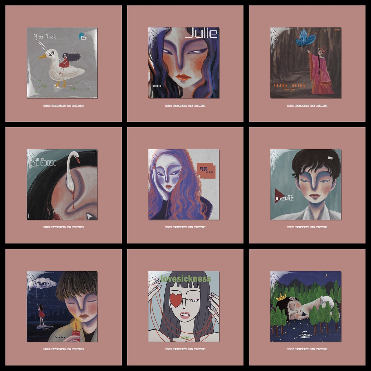 音乐专辑封面（图ZMjU2NTE5ODQ4） - 商业插画 - 站酷设计师莫莫特momot原创素材 - 站酷ZCOOL