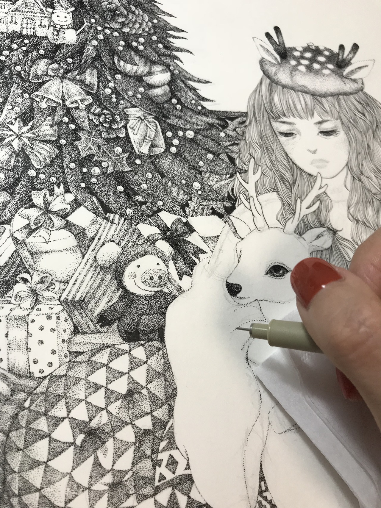 圣诞节（图ZMTUwMTQ1MTIw） - 艺术插画 - 站酷设计师maruirui原创素材 - 站酷ZCOOL