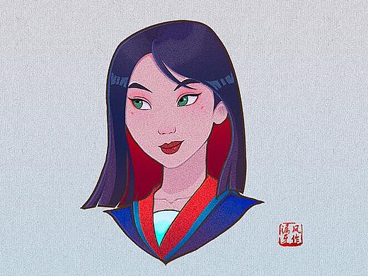 迪士尼公主系列（1）——花木蘭圖標(biāo)（個人主頁-ZNDM4NTg0NTY=） - 游戲UI - 站酷設(shè)計師漏風(fēng)牙原創(chuàng)素材 - 站酷ZCOOL