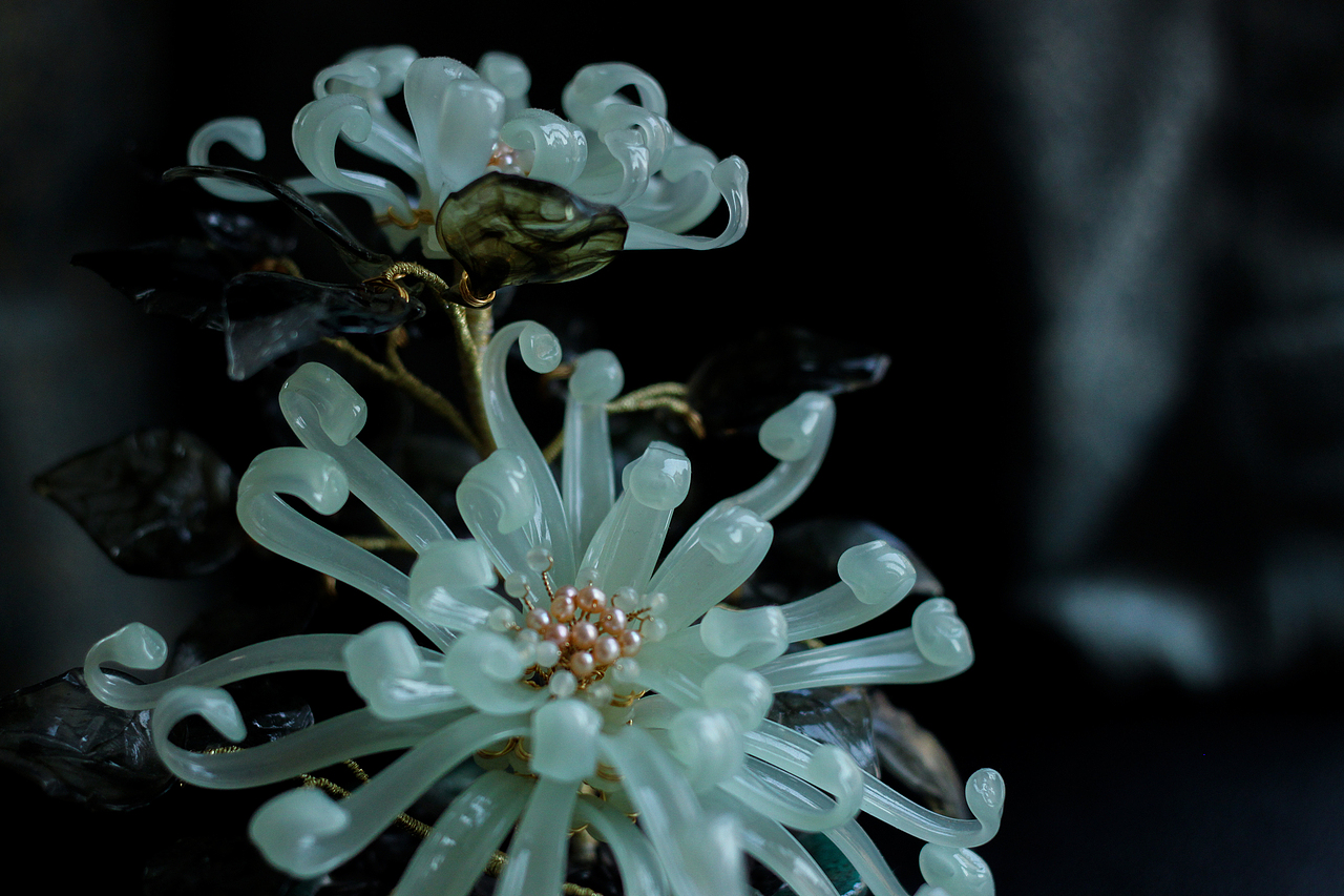 料器花——几盆桌面小摆设