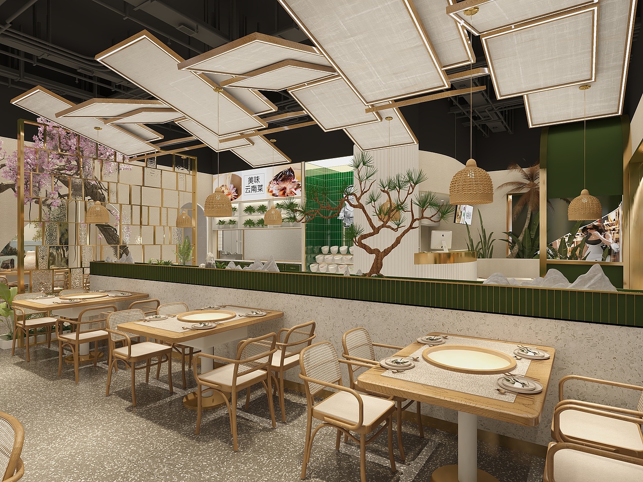 宴鱼稼石锅鱼设计 火锅店设计