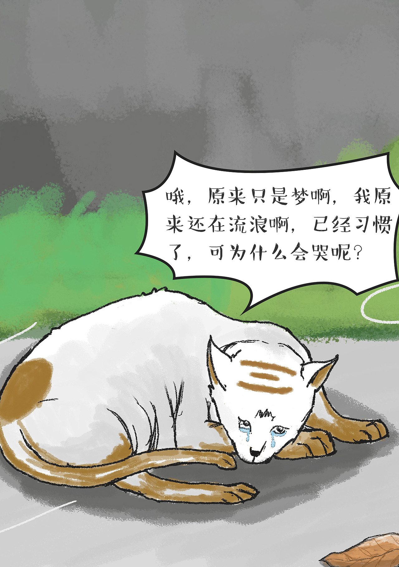流浪猫（图ZMTg2MjU0MDAw） - 商业插画 - 站酷设计师插画时小亦原创素材 - 站酷ZCOOL