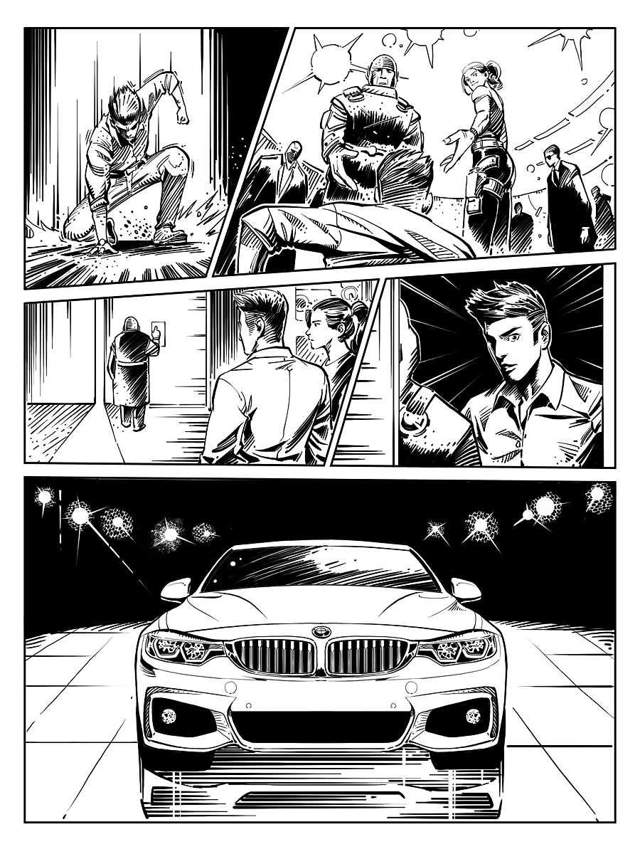 为BMW创作的一个漫画短片（图ZMTM2MTg2NTIw） - 短篇/格漫 - 站酷设计师李小山原创素材 - 站酷ZCOOL