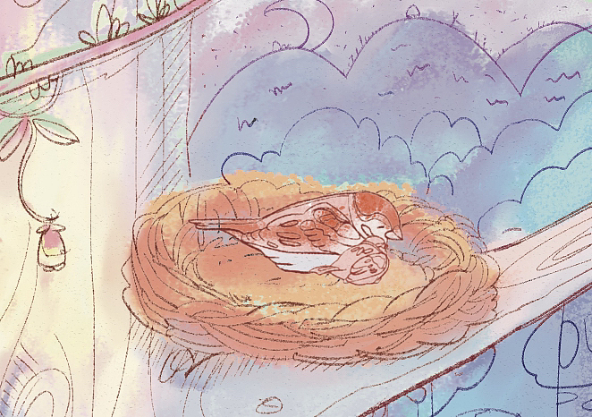 小鸟妈妈的烦恼(图ZMzQ3NjMzMTky) - 商业插画 - 站酷设计师橙子与猫插画师原创素材 - 站酷ZCOOL