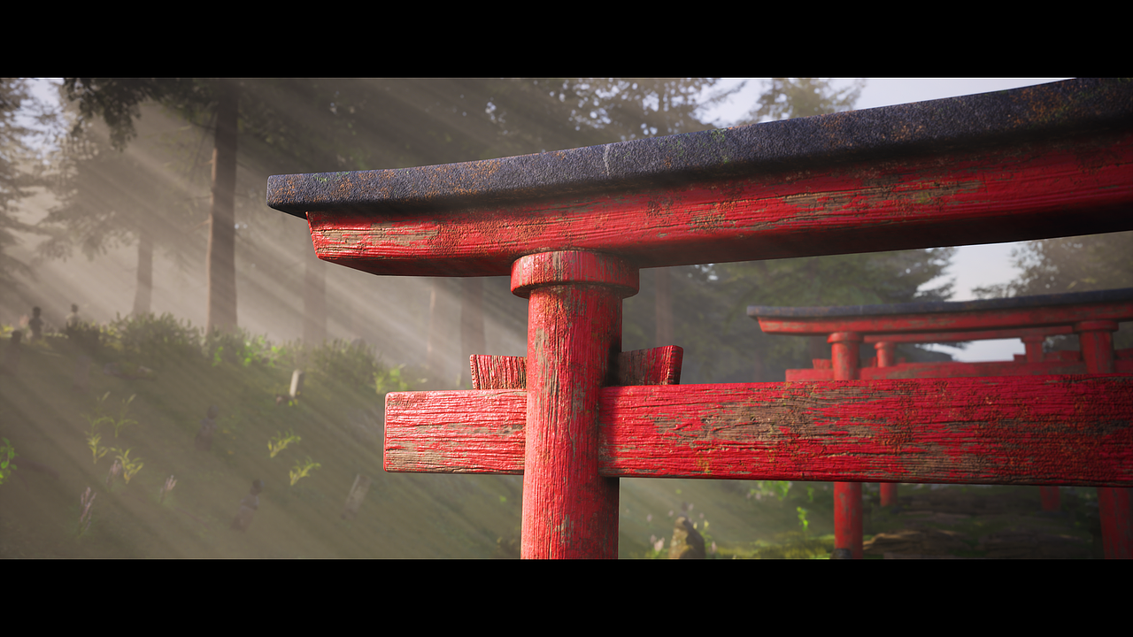 UE4实时渲染户外森林场景《鸟居》（图ZMjc3MTI4MTk2） - 动画/影视 - 站酷设计师ZZFAN原创素材 - 站酷ZCOOL