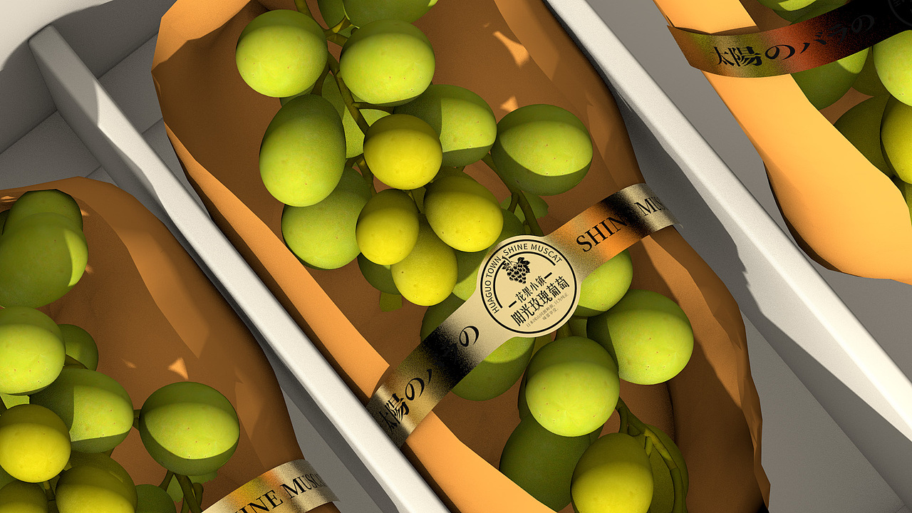 新年礼盒葡萄包装设计